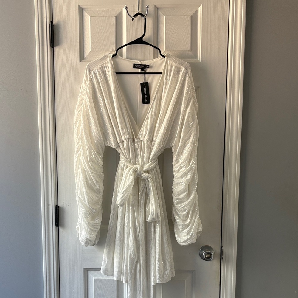 NWT PRETTY LITTLE THING MATERNITY Sequins Wrap Dress